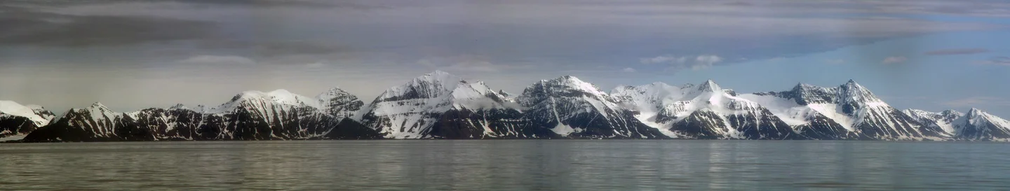 Silent frozen arctic land