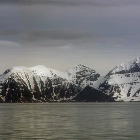 Silent frozen arctic land