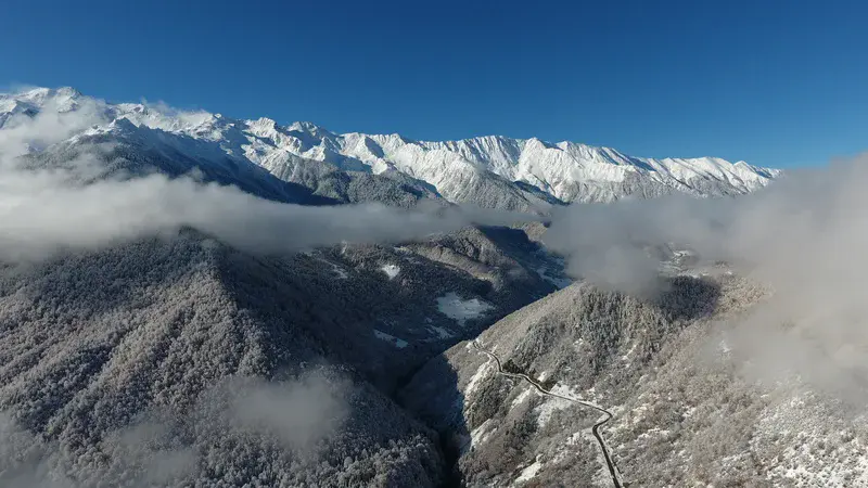 First snow on Caucasus