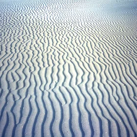 Tidal ripples exposed at low tide