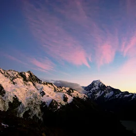 Sunset at Aoraki/Mount Cook, New Zealand