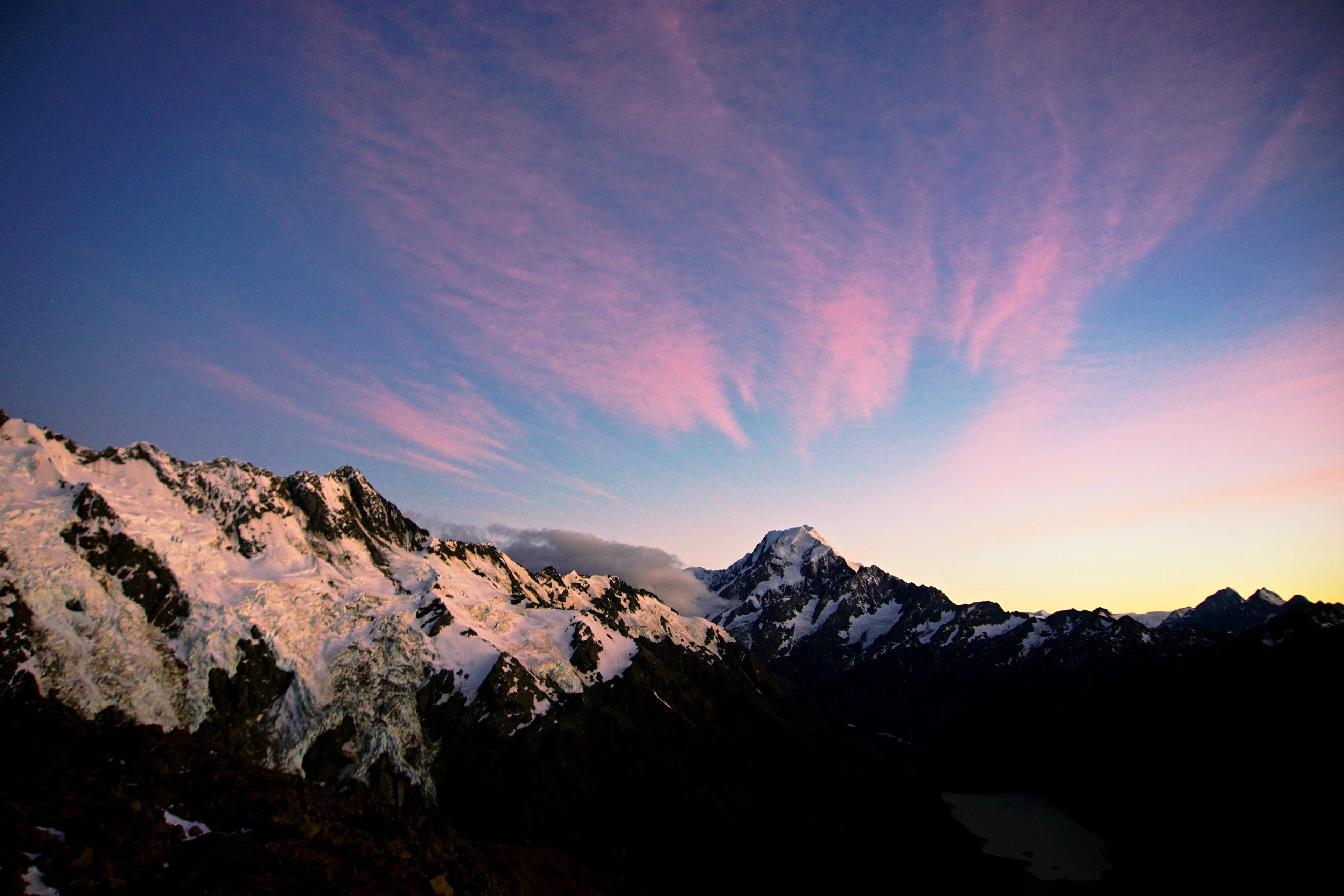 Sunset at Aoraki/Mount Cook, New Zealand
