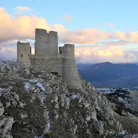 Cold sunset in the Apennines