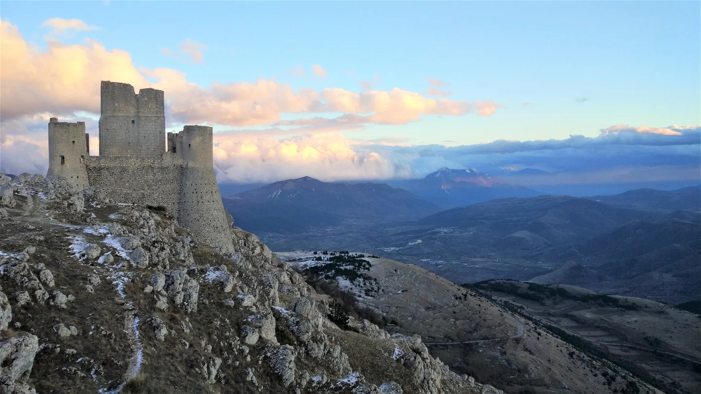 Cold sunset in the Apennines