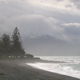 Kaikoura during a stormy day