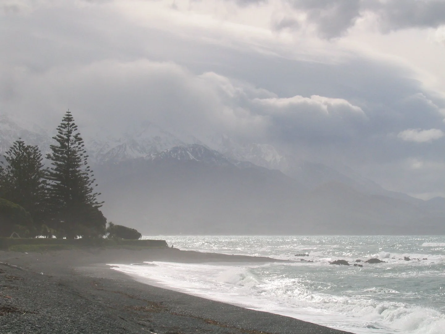Kaikoura during a stormy day