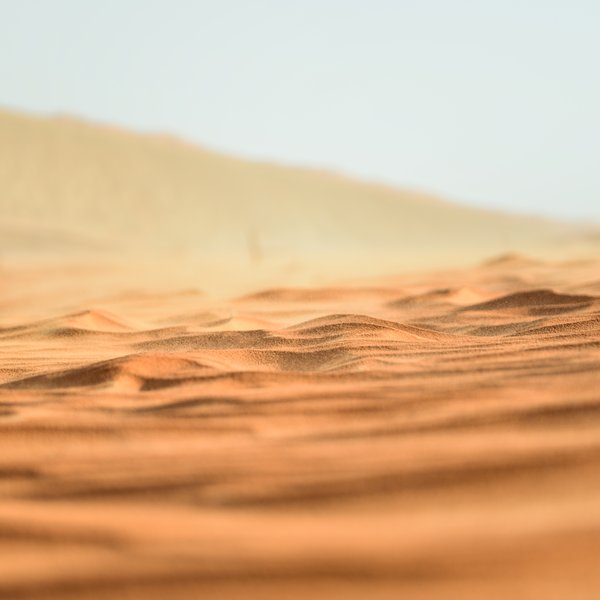 Small-ripples waves of sand dune in the Arabian desert