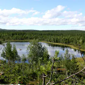 Field work in a small boreal lake