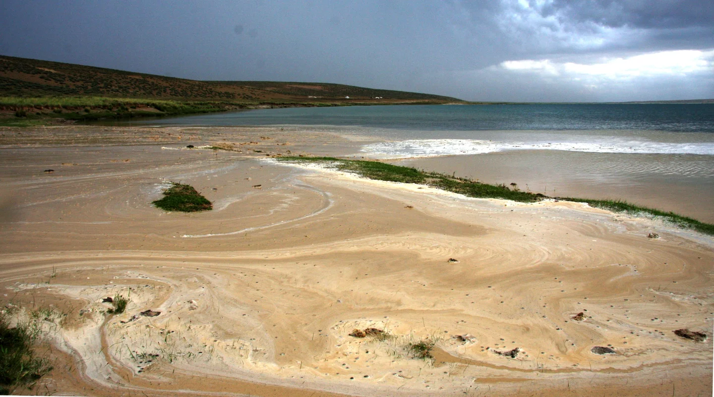 Storm on the Bayan Nur Lake, Uvs aimag, Mongolia