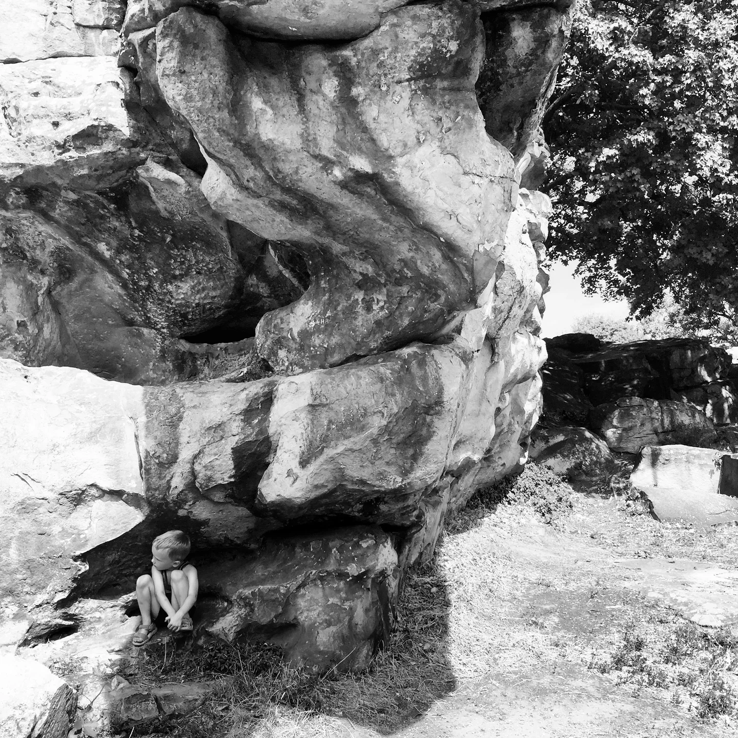 Boy Under Pannonian Seabed at Szentbékkálla Stone Field