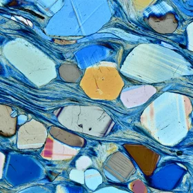 River in a Charoite Schist