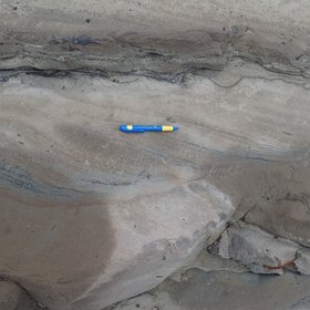 Cross-bedffing base (pleistocene foreland basin, Taiwan)