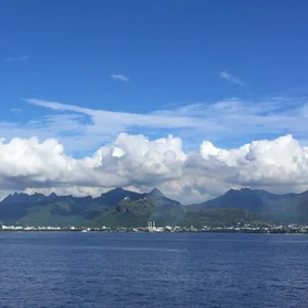 Cumulus on the extinct volcano