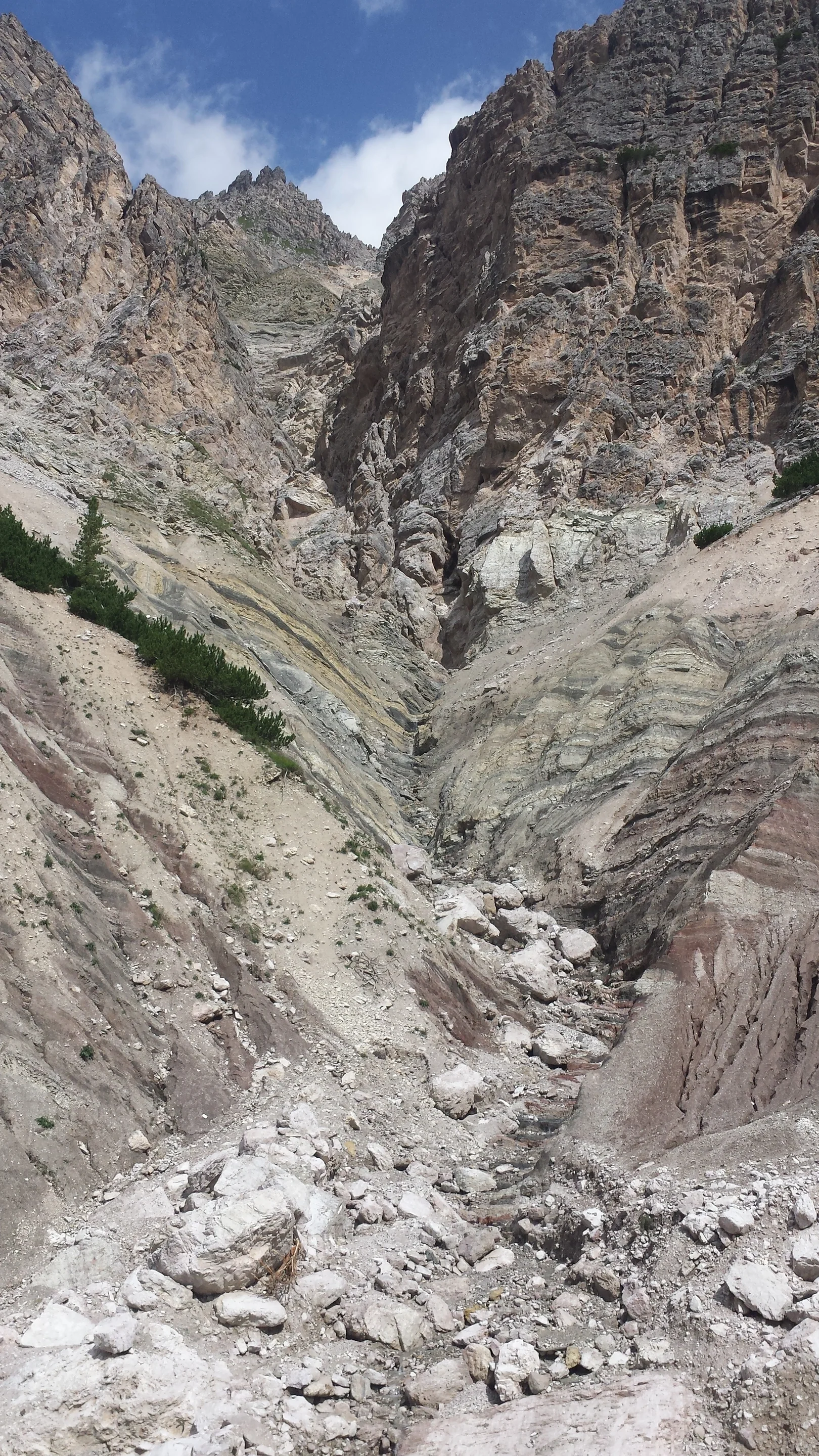 Rio Gere debris flow initiation area