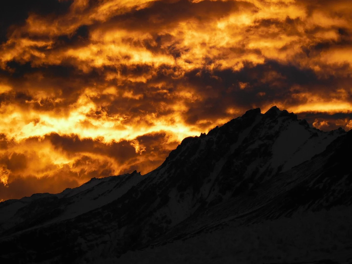 Sunset over the Andes