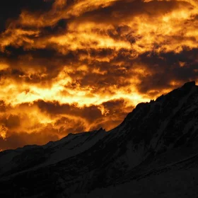 Sunset over the Andes