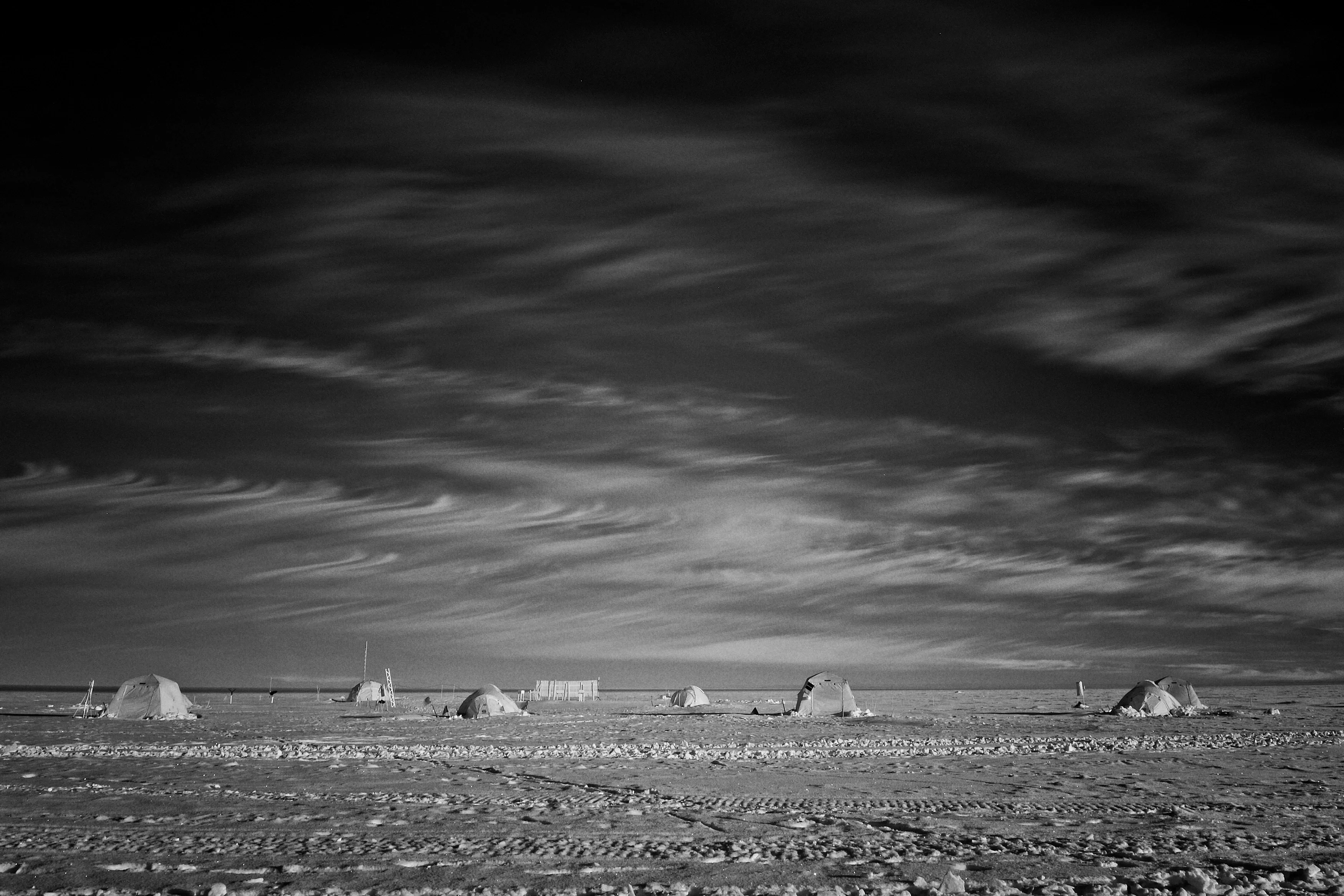 Cirrus over tent-city