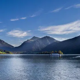 Blue lake in the Bavarian Alps