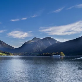 Blue lake in the Bavarian Alps