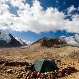 Few minutes in a great mountains of Kazakhstan pushed into few seconds