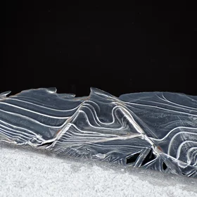 Ice formation at a North German canal