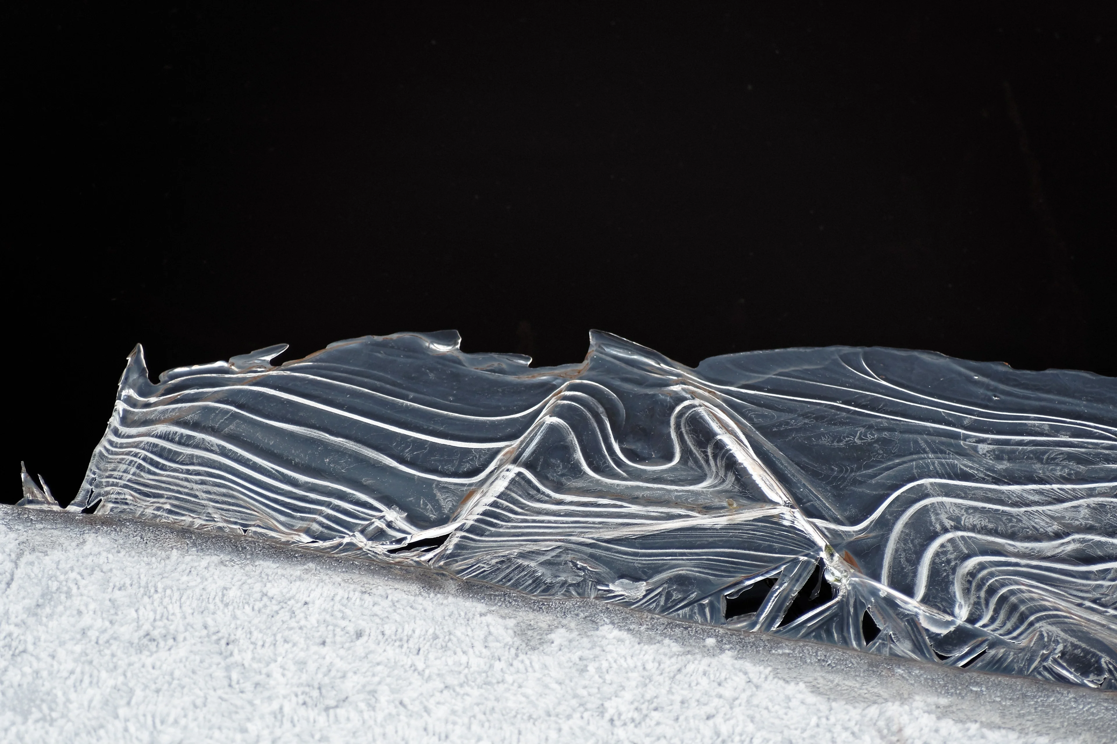 Ice formation at a North German canal