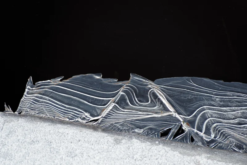 Ice formation at a North German canal