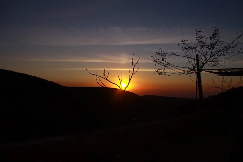 Sunset over the desert