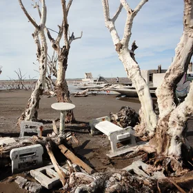 Abandoned village at Laguna Epecuén