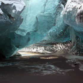 Ephemeral Iceland ice cave