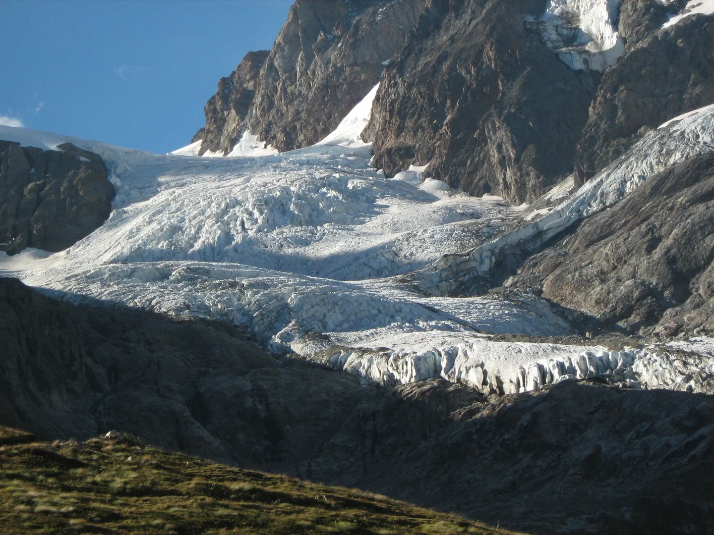 Alpine glacier in retreat.