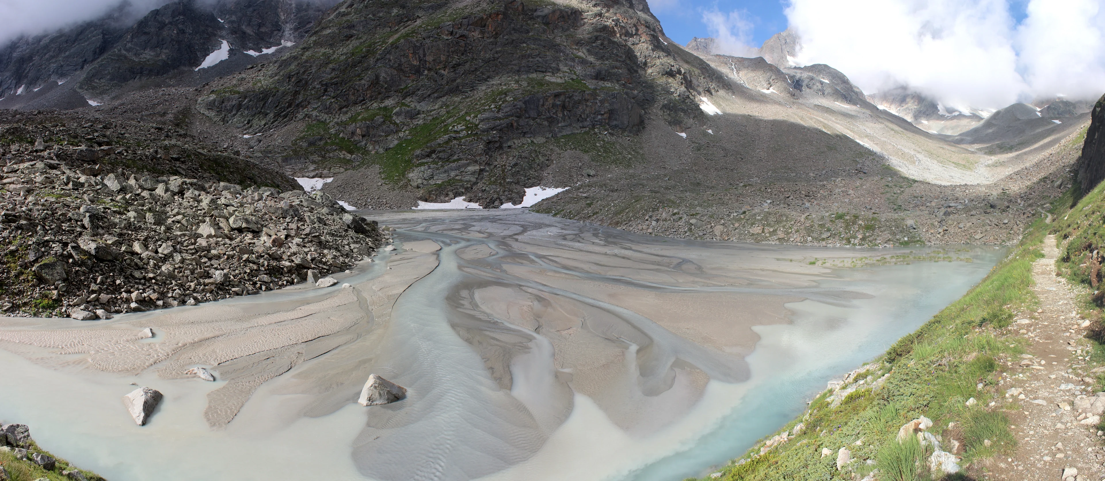 Spring water meets melt water