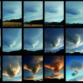 The evolution of a cloud during a day
