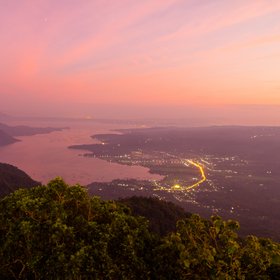 The sleeping giant: Taal volcano at sunset