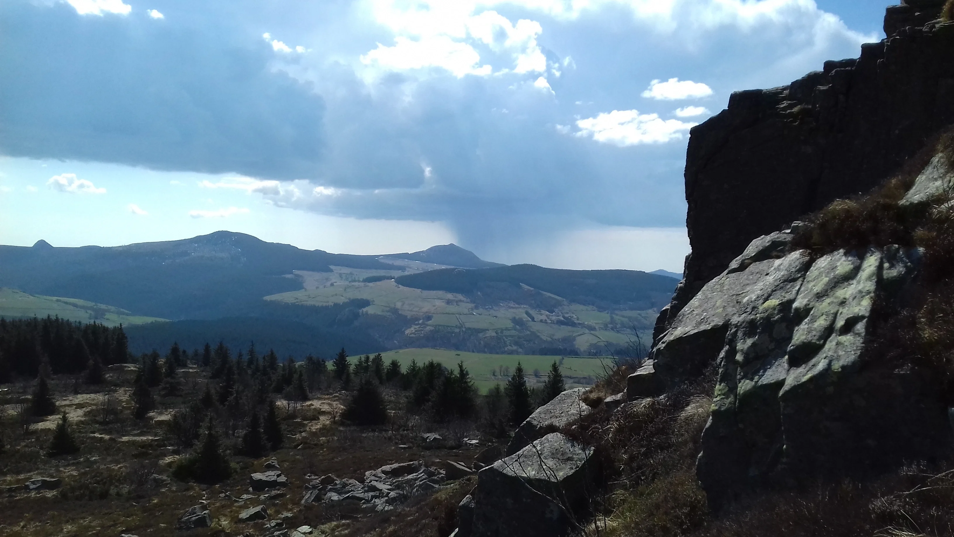Rain over Montfol (Haute-Loire)