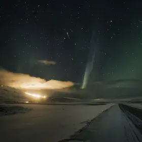 Earth's sky with Auroras