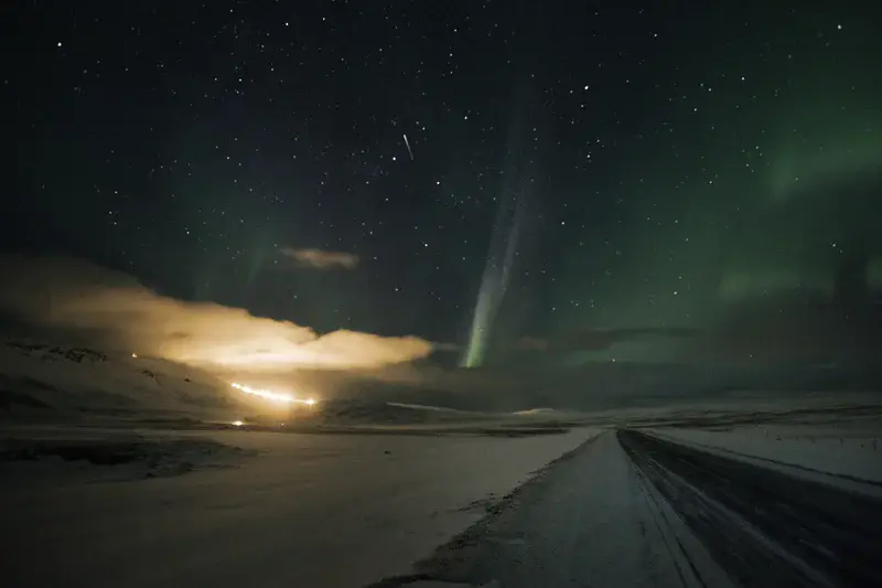 Earth's sky with Auroras