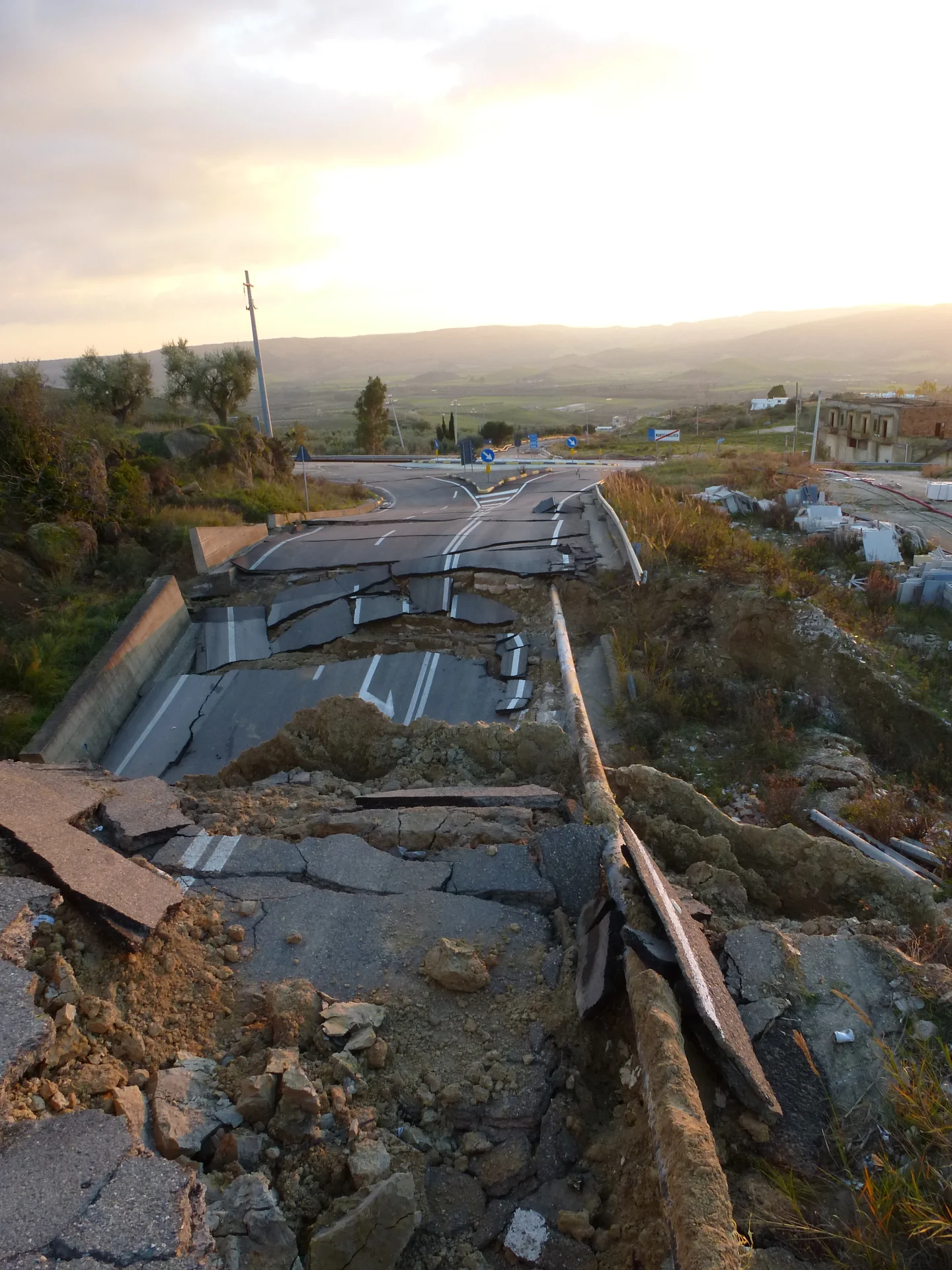Sunset on Montescaglioso landslide