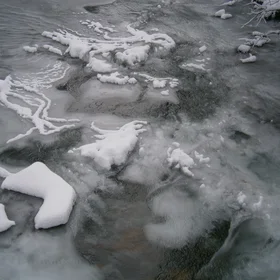 Icy water in the Austrian Alps