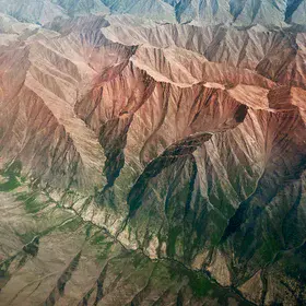 Colors of the Verkhoyansk Mountain Ridge, Yakutia, Eastern Siberia