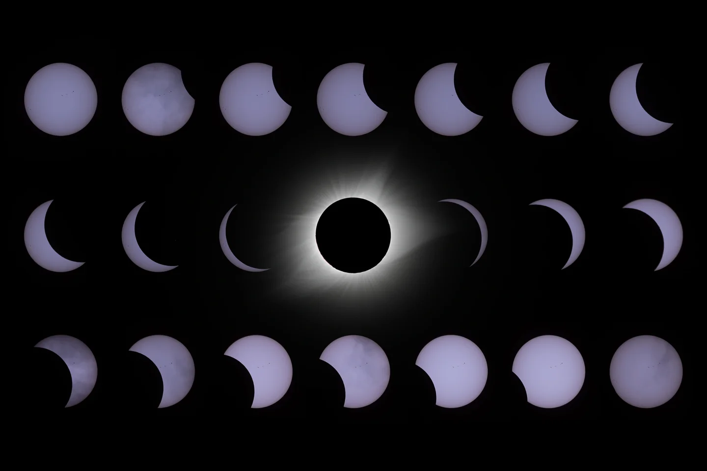 Phases of the 2017 Solar Eclipse
