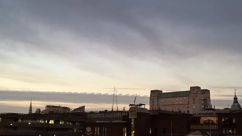 Kelvin-Helmoltz clouds at sunset