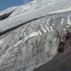 Glacier Small Azau, Caucasus, Russia