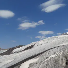 Glacier Small Azau, Caucasus, Russia