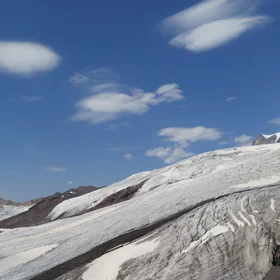 Glacier Small Azau, Caucasus, Russia