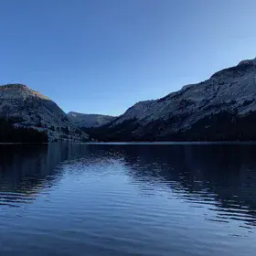 Blue morning on Tenaya lake