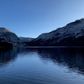 Blue morning on Tenaya lake