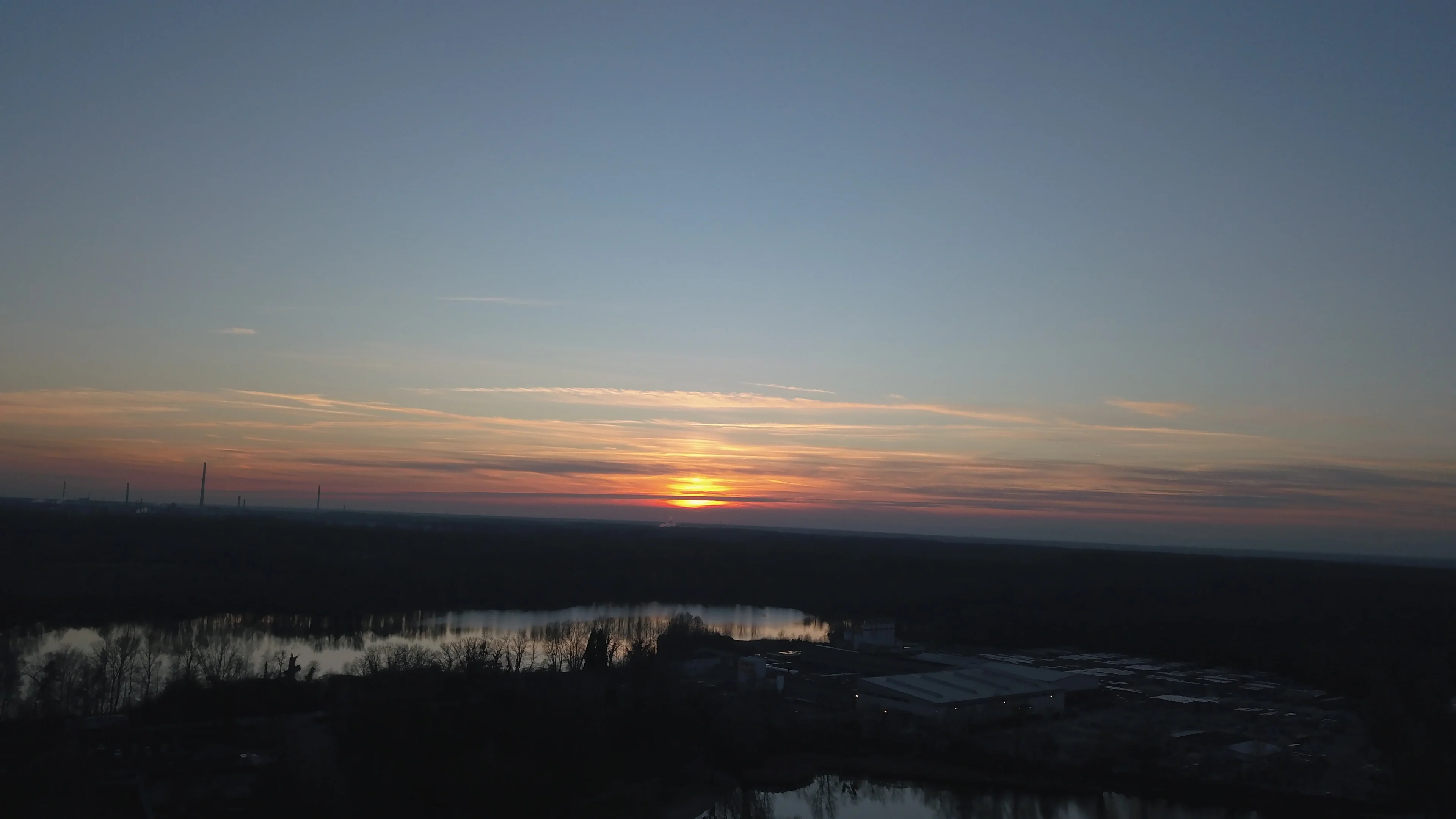 Sunset in Eggenstein-Leopoldshafen, Germany
