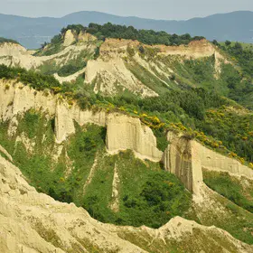 Hiking in the badlands (Calanchi)