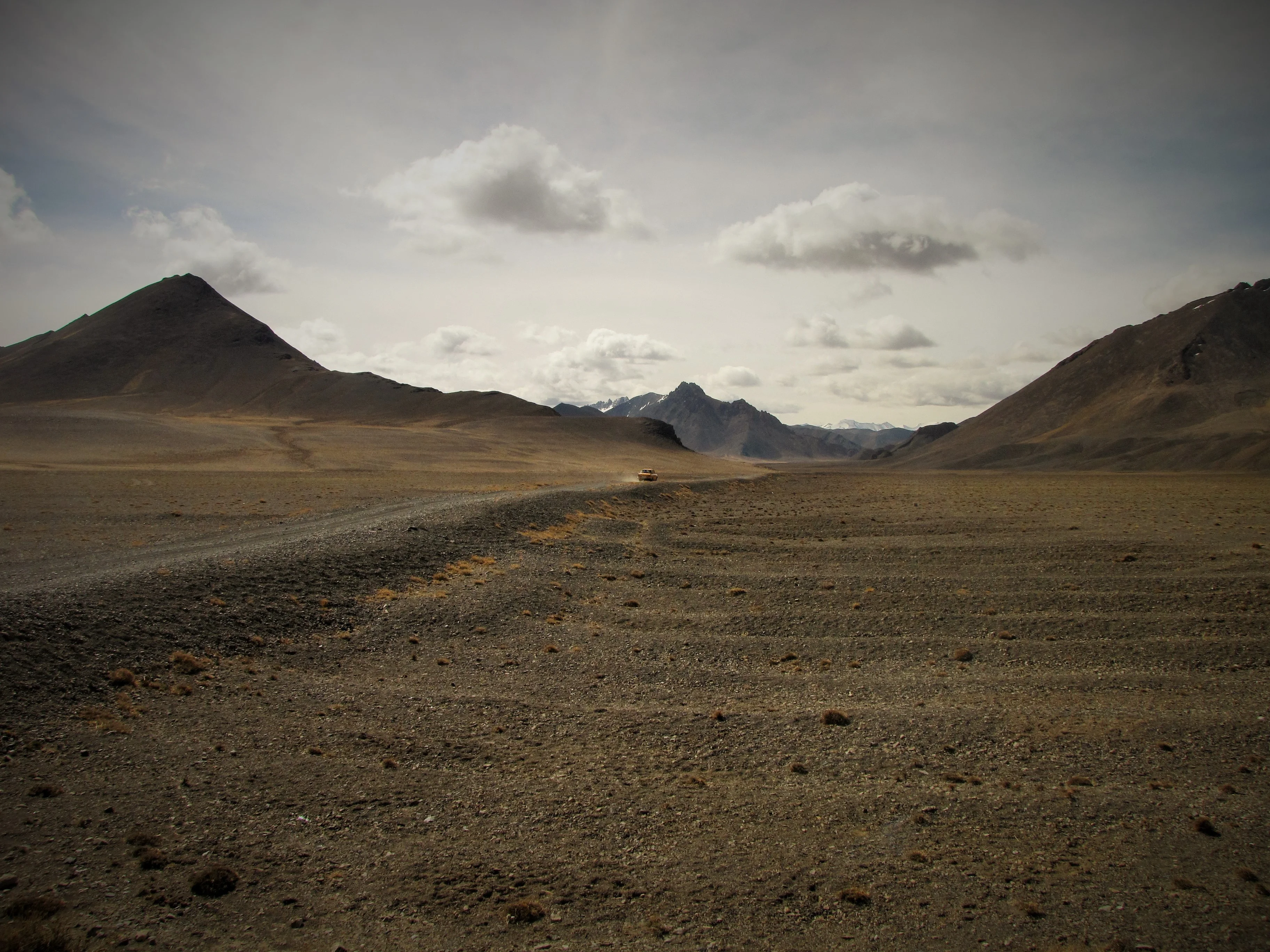 Orange Lada in the Tajik Pamirs